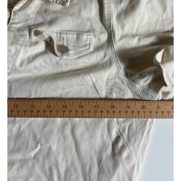 Maeve Anthropologie Jumpsuit Womens XL 12/14 White Belted Waist Collar Button Up - Picture 10 of 11